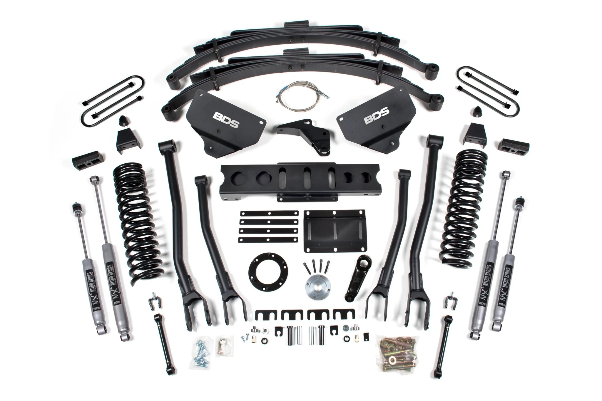 BDS Suspension 8 Inch Lift Kit w/ 4 - Link (2013 - 2018 3500 Cummins 4WD) - Southern Diesel Supply