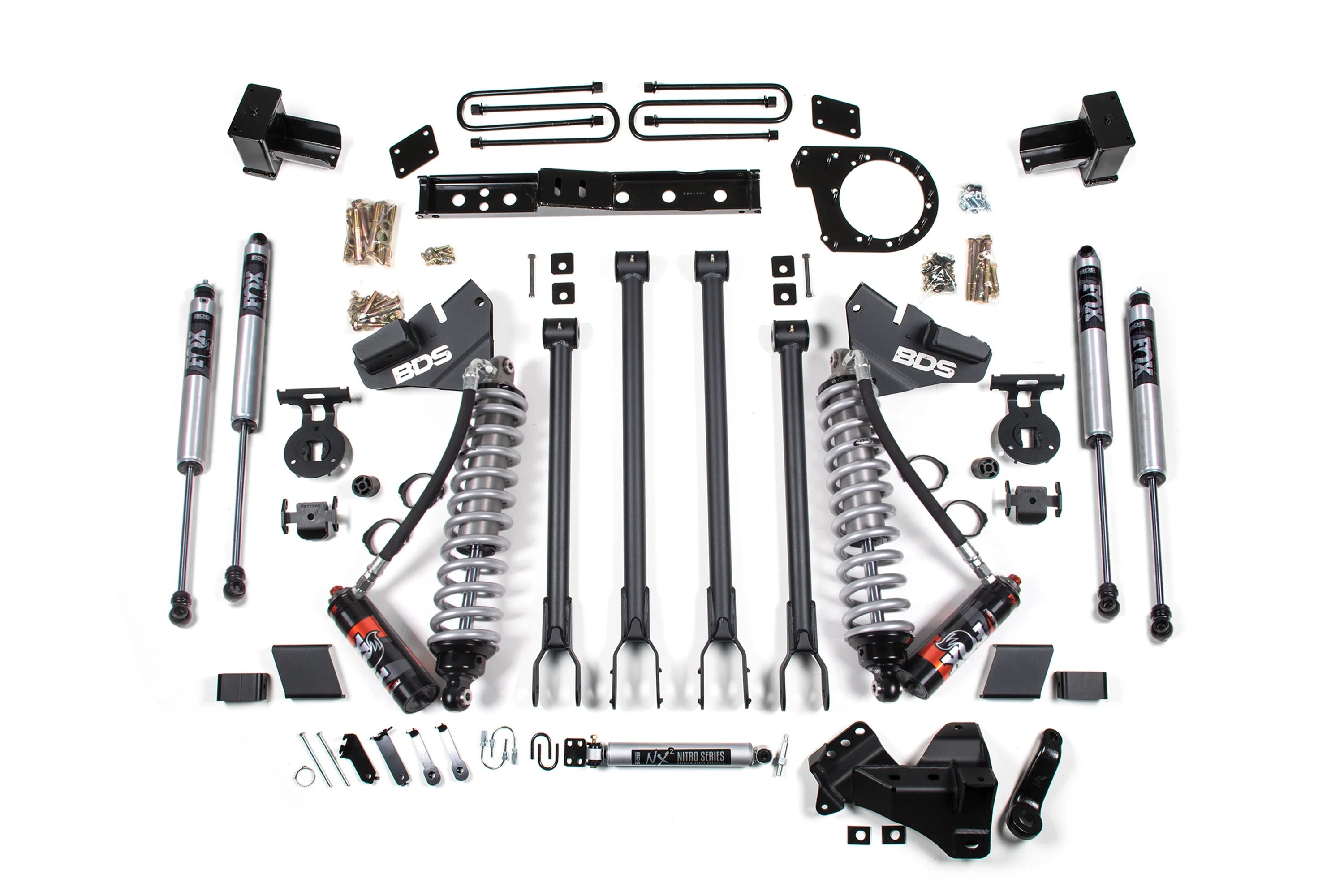 BDS Suspension 6 Inch Lift Kit w/ 4-Link FOX 2.5 Coil-Over Conversion (2020-2022 6.7L PowerStroke DRW, 4WD) - Southern Diesel Supply