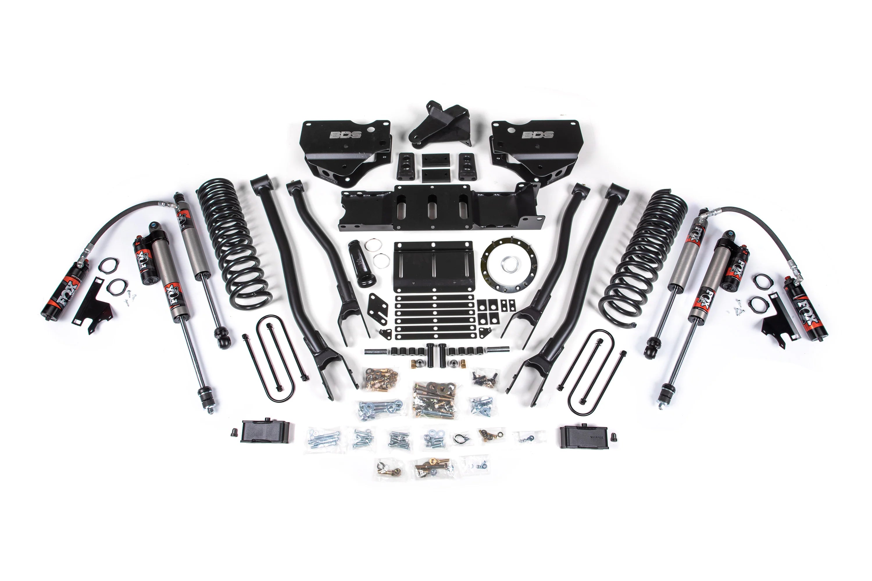 BDS Suspension 4 Inch Lift Kit w/ 4-Link (2019-2024 3500 6.7L Cummins 4WD) - Southern Diesel Supply