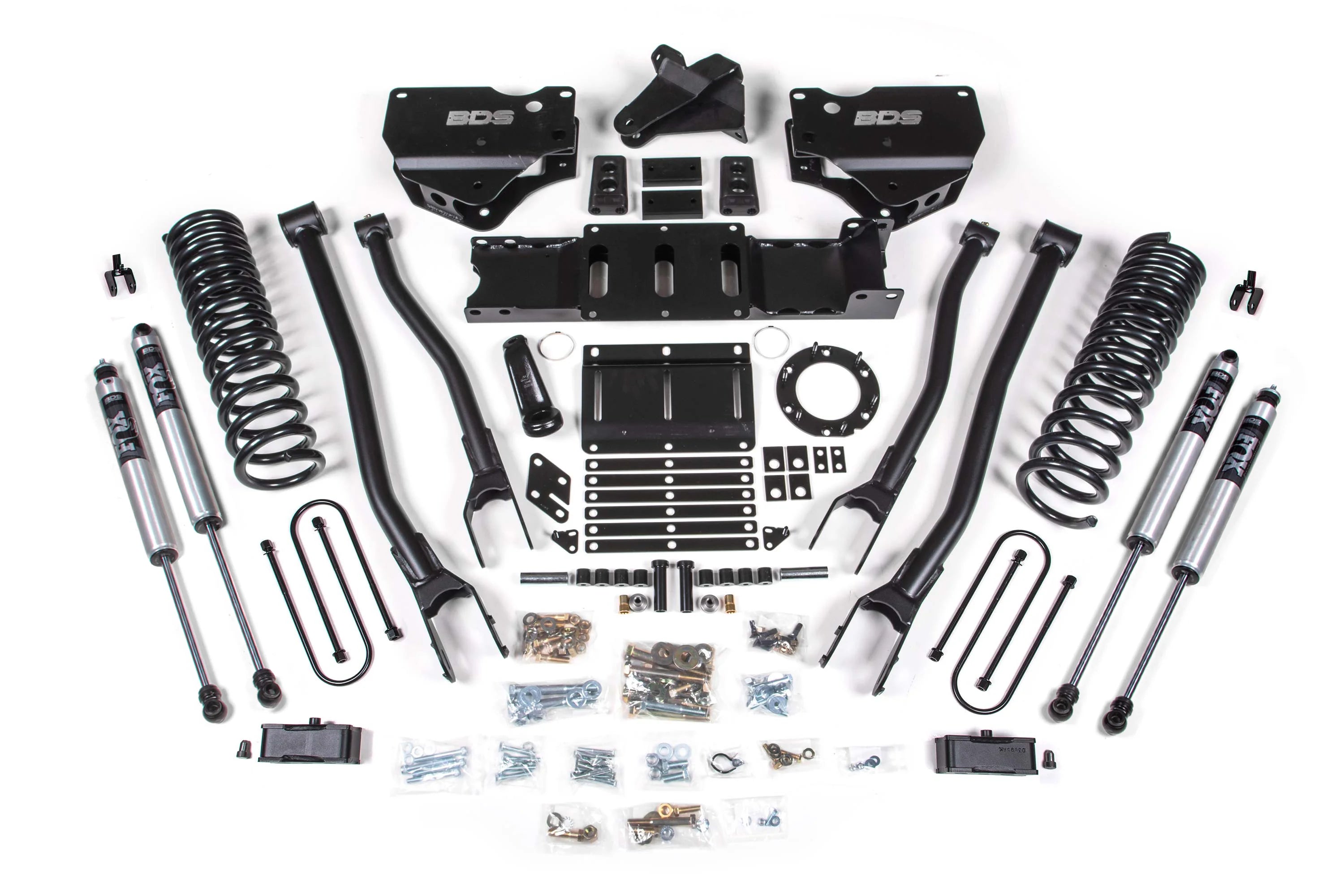 BDS Suspension 4 Inch Lift Kit w/ 4-Link (2019-2024 3500 6.7L Cummins 4WD) - Southern Diesel Supply