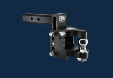 B&W Trailer Hitches B&W TS20053B Tow & Stow Adjustable Ball Mount, Pintle 2.5" Shank, 6.5" Drop - Southern Diesel Supply