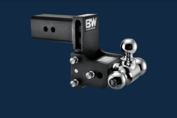 B&W Trailer Hitches B&W TS30040B Tow & Stow Adjustable Ball Mount, Standard 3" Shank, 7.5" Drop - Southern Diesel Supply
