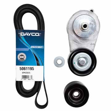 Dayco 5061195K1 Serpentine Belt Kit (2002-2010 6.6L Duramax) - Southern Diesel Supply