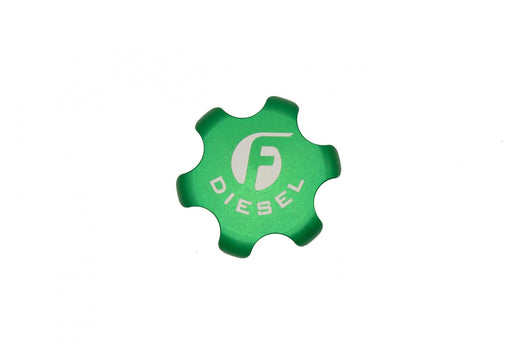 Fleece Performance Engineering FPE-FC-1316-GRN Green Anodized Billet Fuel Cap (2014-2018 3.0L EcoDiesel)