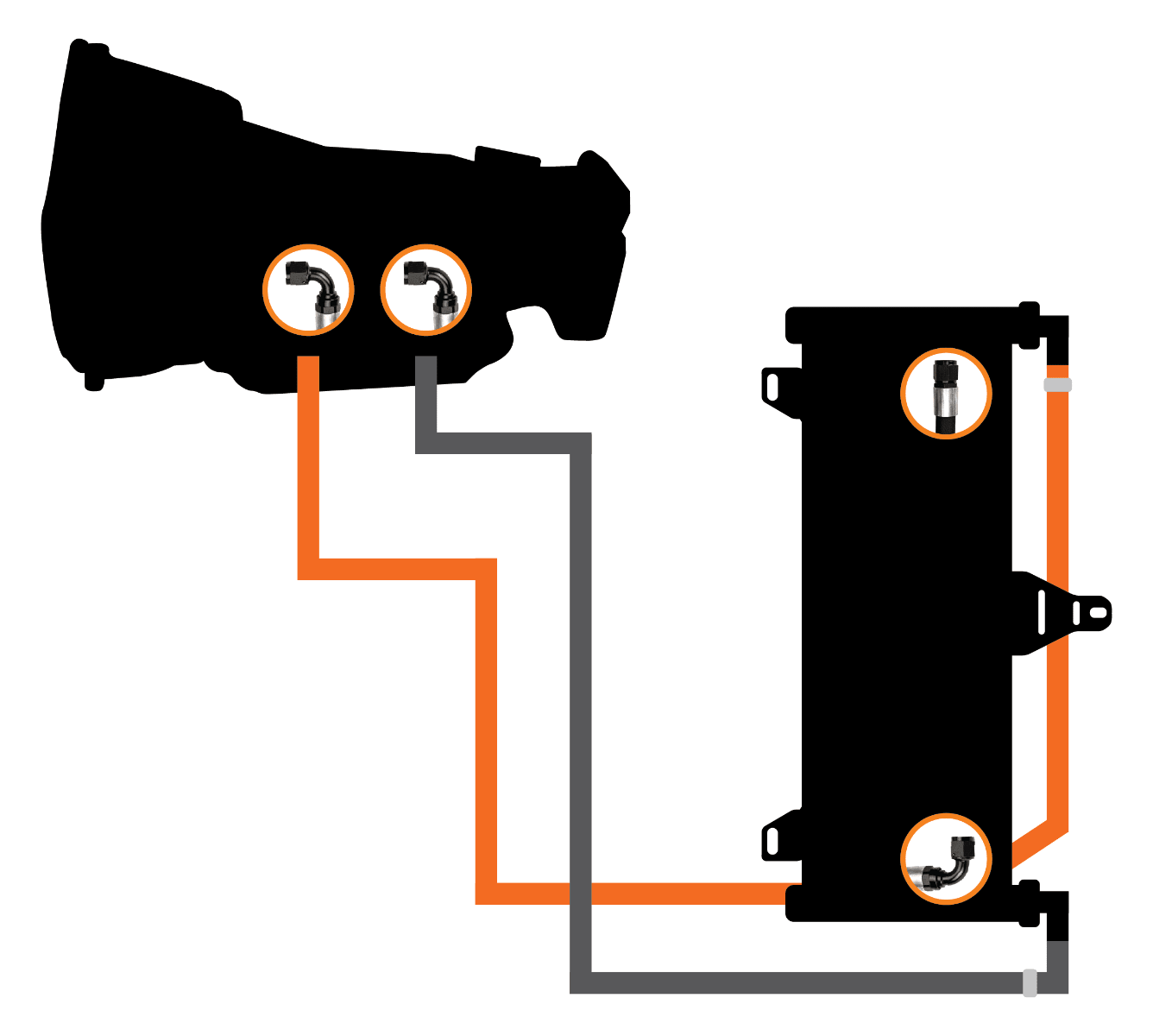 Fleece FPE - TC - CUMM - 9402 Transmission Cooler and Line Kit (1994 - 2002 Cummins) - Southern Diesel Supply