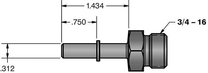 Fleece Performance Engineering | Fleece FPE - 34552 - A 5/16 Inch Quick Connect to 3/4 Inch - 16 O - ring ( - 8AN) | Lines and Hose - Southern Diesel Supply
