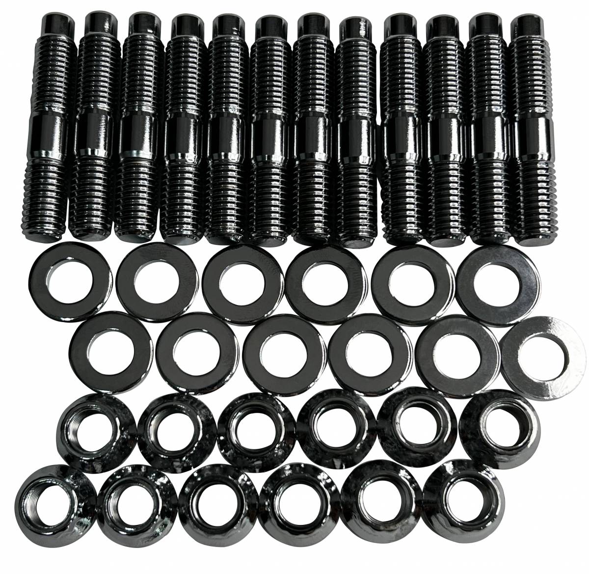 Gator Fasteners EMSK5967C - BLK Heavy Duty Exhaust Manifold Stud Kit (Black Oxide) (1994 - 2025 Cummins) - Southern Diesel Supply