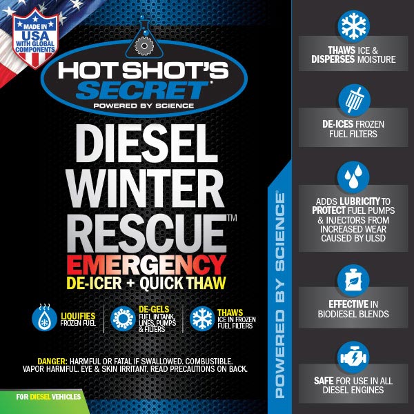 Hot Shot's Secret Diesel Winter Rescue Emergency Fuel Additive (32oz) - Southern Diesel Supply
