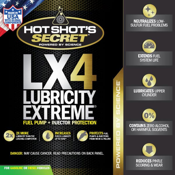 Hot Shot's Secret LX4 Lubricity Extreme Fuel Additive - Southern Diesel Supply