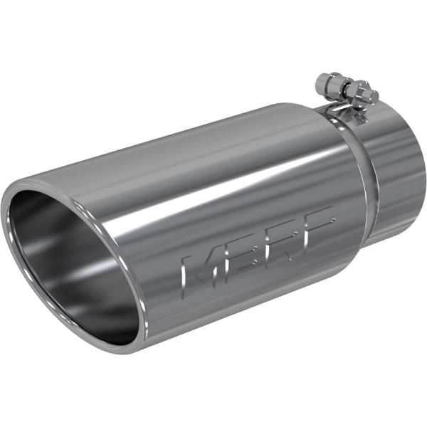 MBRP Angled Rolled Edge Single Wall Exhaust Tip (4" Inlet, 5" Outlet) - Southern Diesel Supply