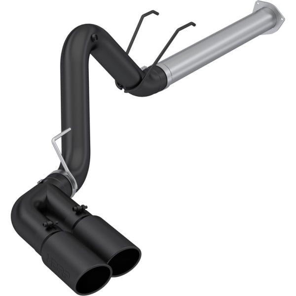 MBRP S6290BLK 4" Armor BLK Filter - Back Dual Exit Exhaust System (2017 - 2025 Power Stroke) - Southern Diesel Supply