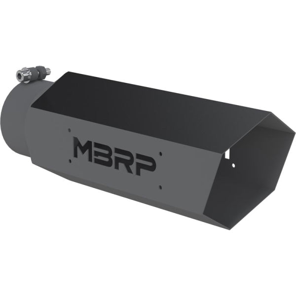 MBRP T5165BLK Black Hex Exhaust Tip (4" Inlet, 5" Outlet) - Southern Diesel Supply