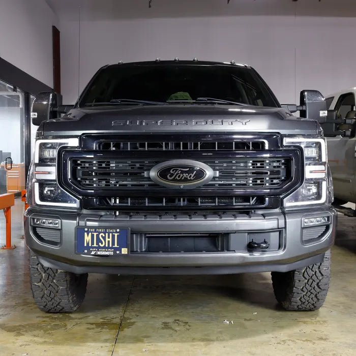 Mishimoto MMLP - F2D - 11 License Plate Relocation Bracket (2011 - 2016 Power Stroke) - Southern Diesel Supply