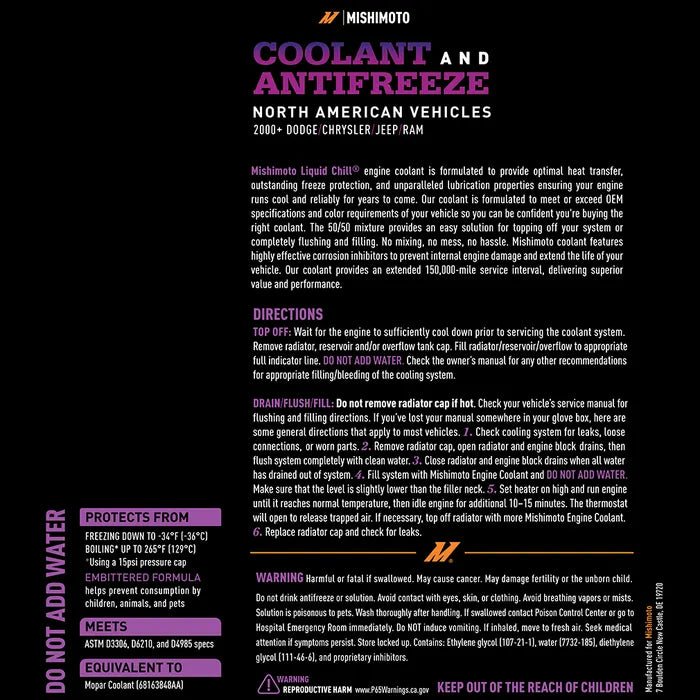 Mishimoto MMRA - LC - EG - PR Pre - Mixed Liquid Chill Coolant (Purple) - Southern Diesel Supply
