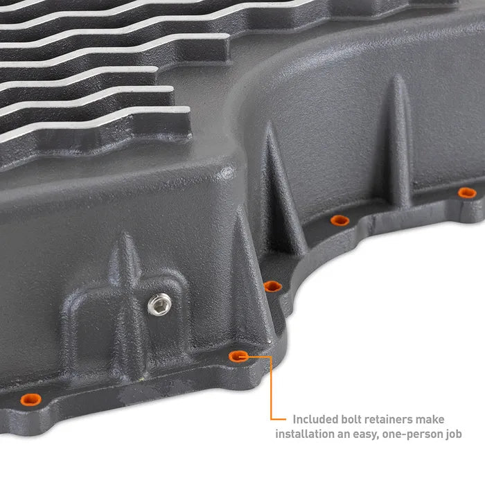Mishimoto MMTP - F2D - 11 6R140 Cast Aluminum Transmission Pan (2011 - 2019 Power Stroke) - Southern Diesel Supply