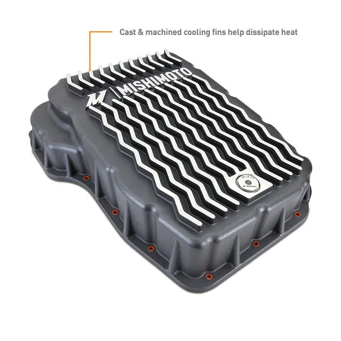Mishimoto MMTP - RAM - 07 68RFE Cast Aluminum Transmission Pan (2007.5 - 2024 Cummins) - Southern Diesel Supply