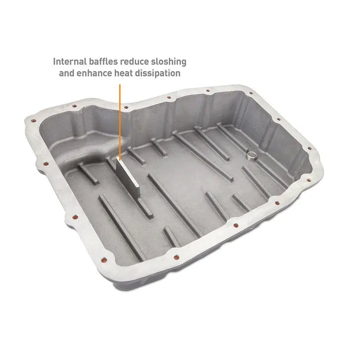 Mishimoto MMTP - RAM - 07 68RFE Cast Aluminum Transmission Pan (2007.5 - 2024 Cummins) - Southern Diesel Supply