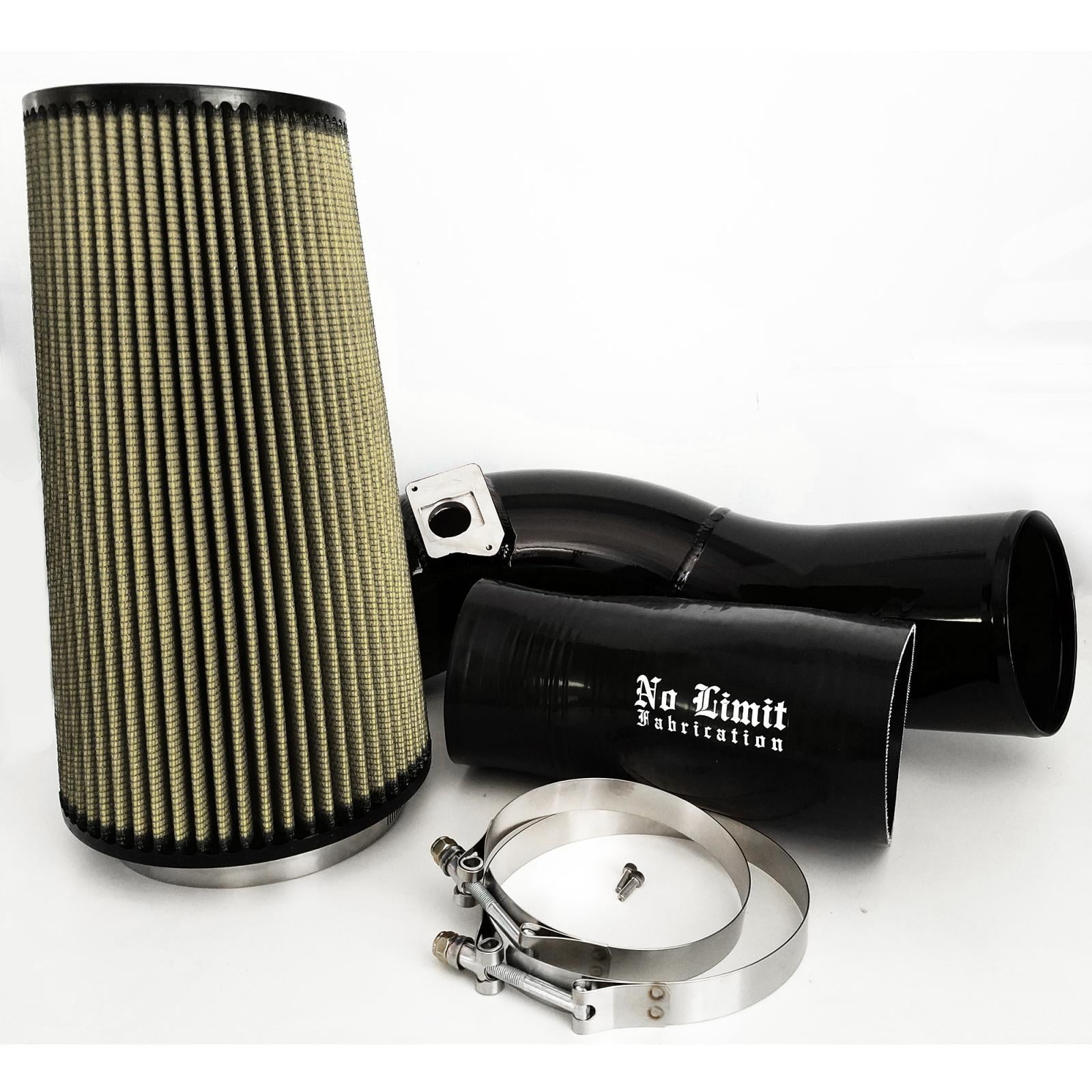 No Limit Fabrication 6.0 Cold Air Intake 03 - 07 Ford Super Duty Power Stroke Black PG7 Filter No Limit Fabrication - Southern Diesel Supply