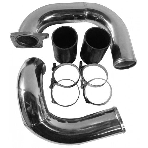 No Limit Fabrication 6.0 Intercooler Pipe Kit 03 - 07 Ford Super Duty Power Stroke Coldside Raw Aluminum No Limit Fabrication - Southern Diesel Supply