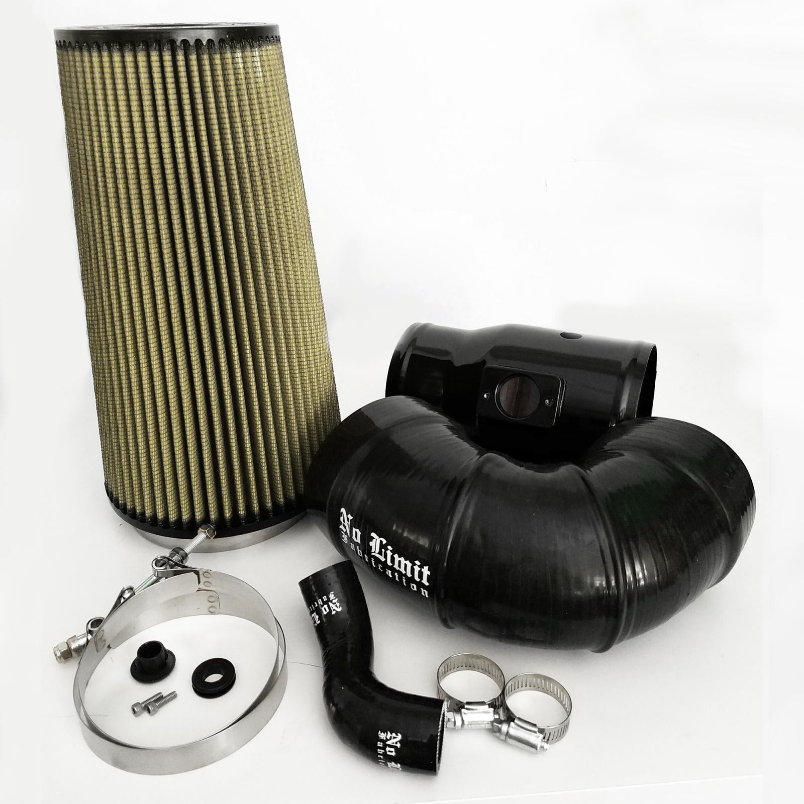No Limit Fabrication 6.4 Cold Air Intake 08 - 10 Ford Super Duty Power Stroke Black PG7 Filter No Limit Fabrication - Southern Diesel Supply