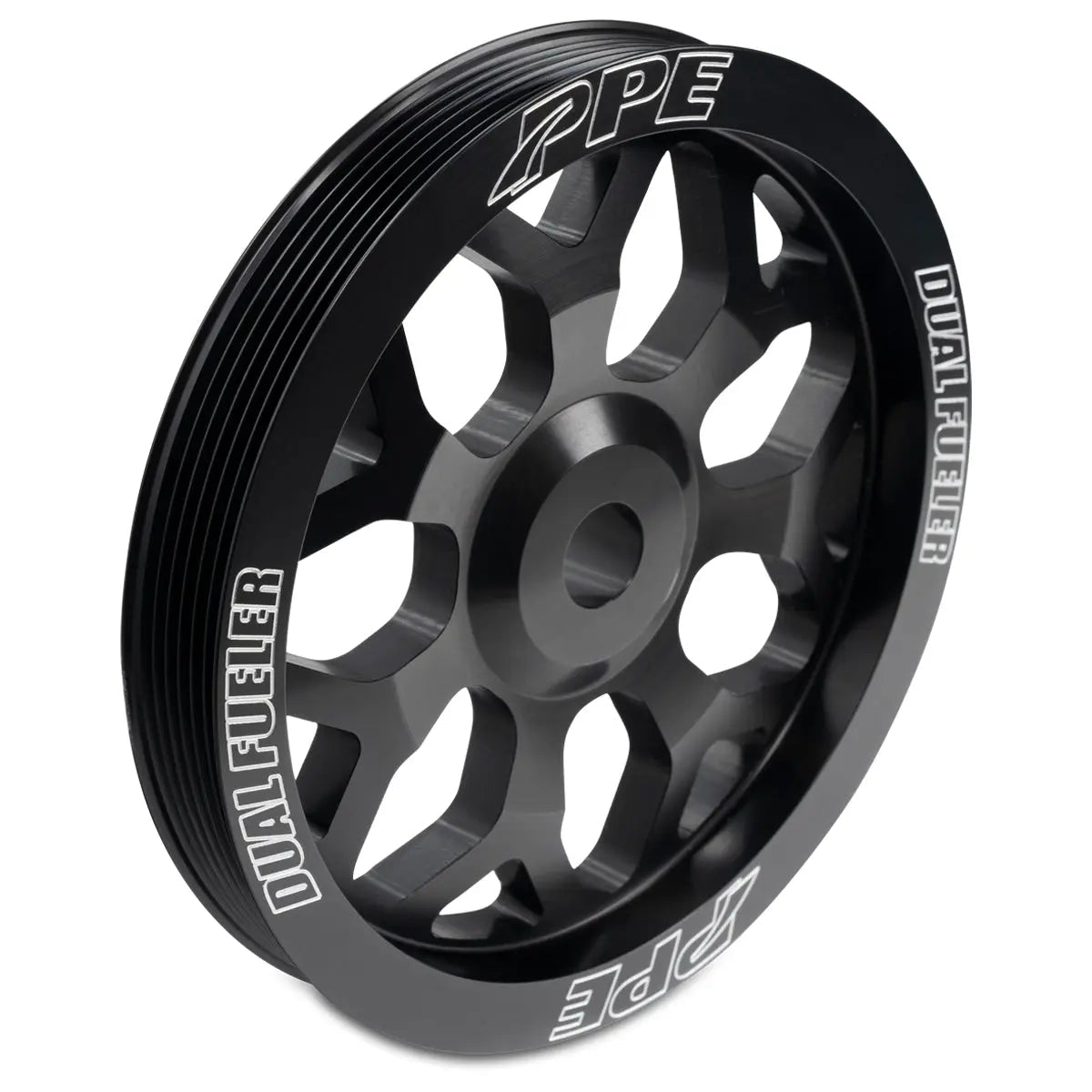 PPE 113061072 Billet Pulley Wheel 7Y - Spoke Style (2001 - 2010 Duramax) - Southern Diesel Supply