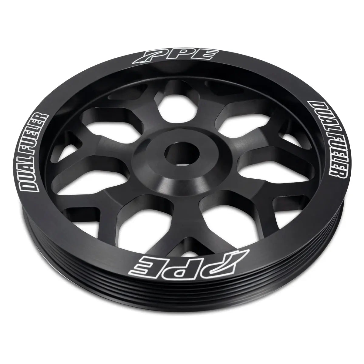 PPE 113061072 Billet Pulley Wheel 7Y - Spoke Style (2001 - 2010 Duramax) - Southern Diesel Supply