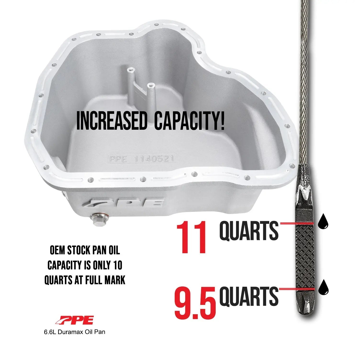 PPE 114052100 High Capacity Cast Aluminum Oil Pan (2011 - 2016 Duramax) - Southern Diesel Supply