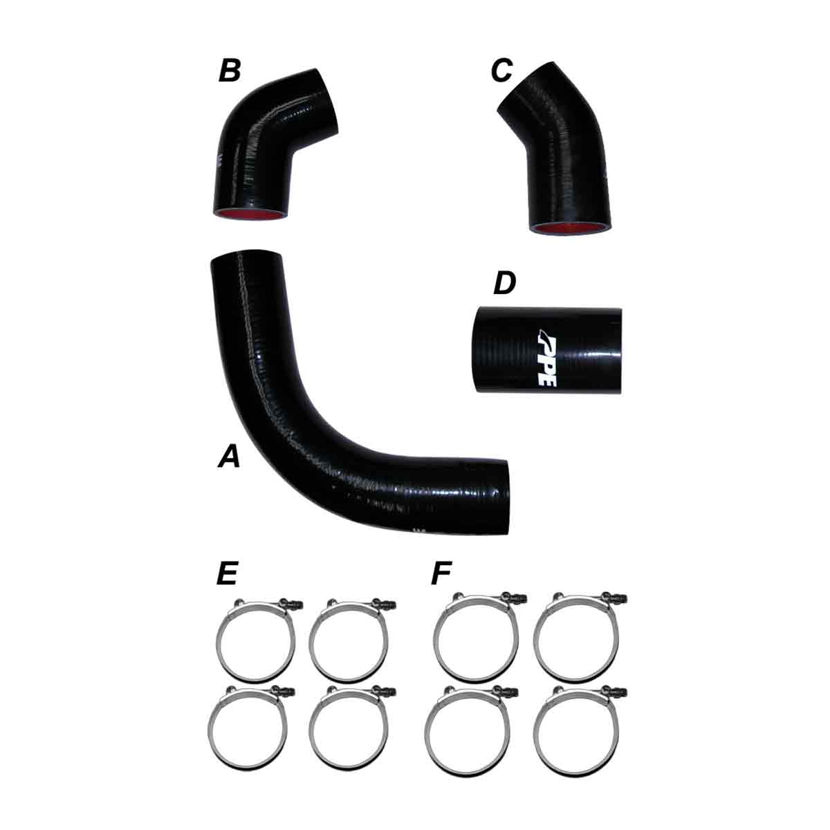 PPE 115910204 Silicone Hose & Clamp Kit (2002 - 2004 Duramax) - Southern Diesel Supply