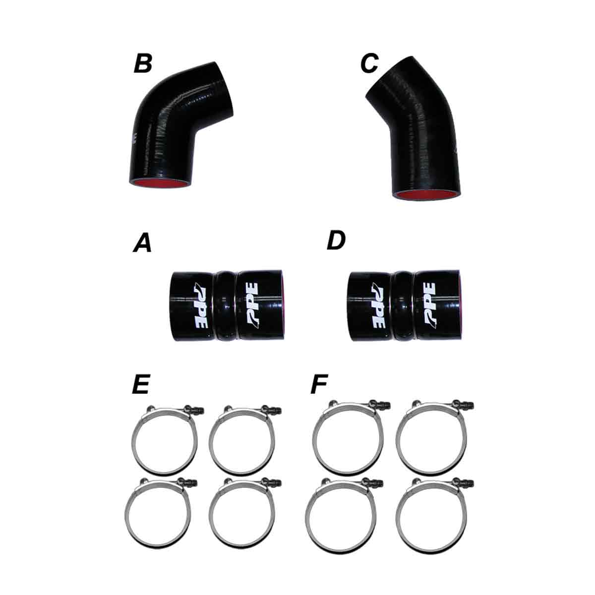 PPE 115910405 Silicone Hose & Clamp Kit (2004.5 - 2005 Duramax) - Southern Diesel Supply