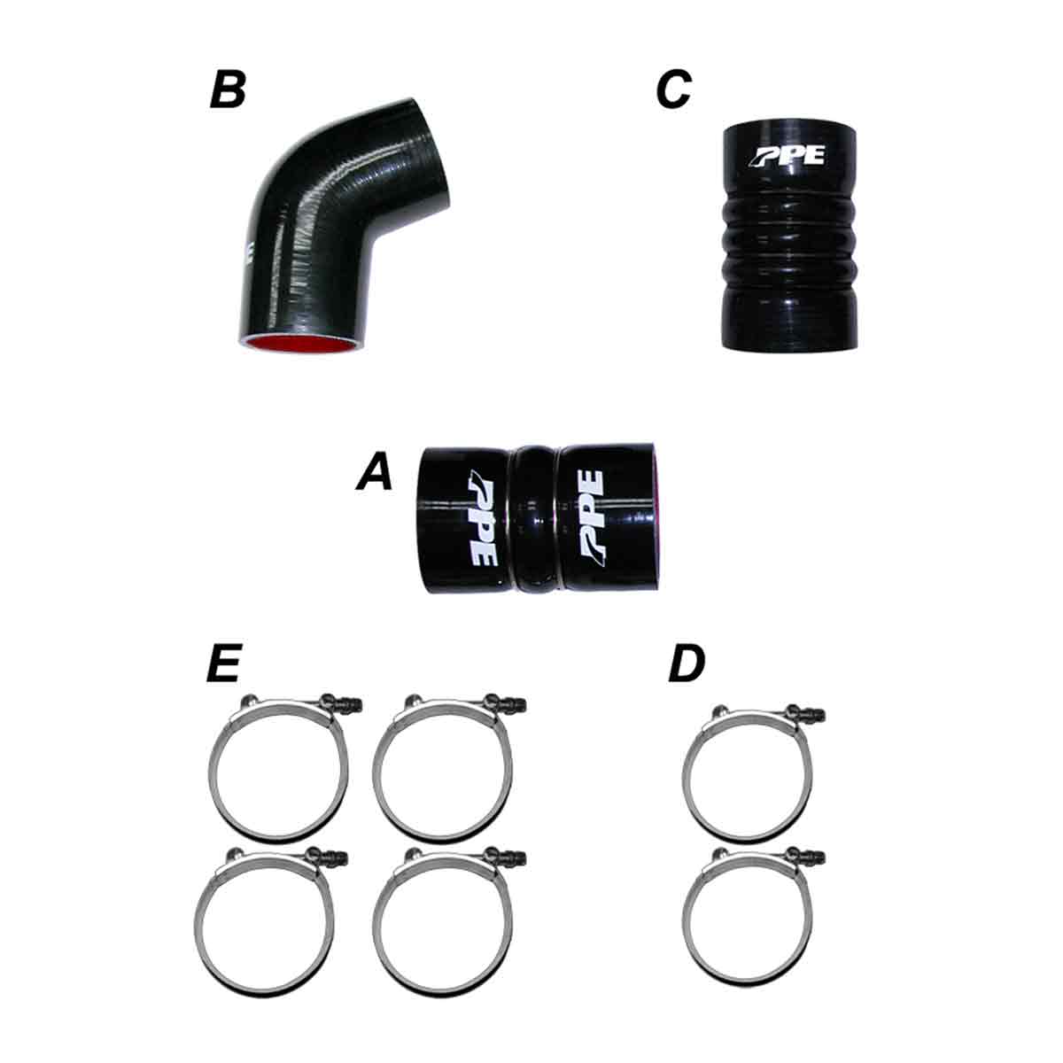 PPE 115910610 Silicone Hose & Clamp Kit (2006 - 2010 Duramax) - Southern Diesel Supply