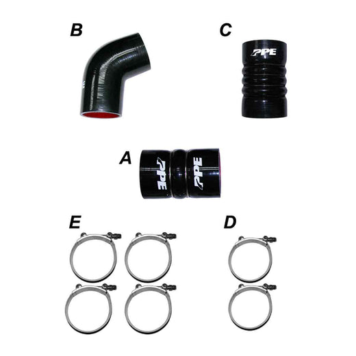 PPE 115910610 Silicone Hose & Clamp Kit (2006-2010 Duramax)