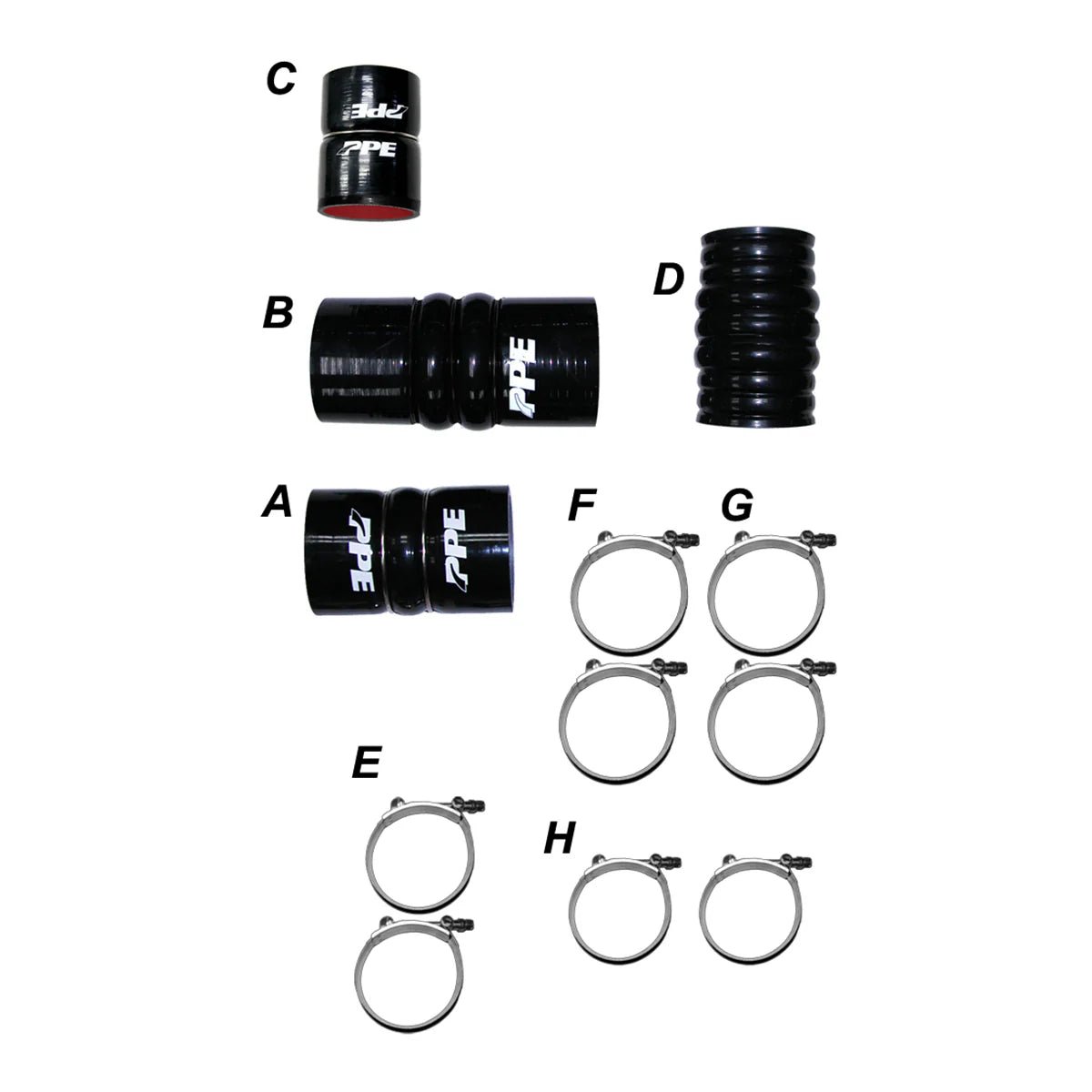 PPE 115911114 Silicone Hose & Clamp Kit (2011 - 2016 Duramax) - Southern Diesel Supply
