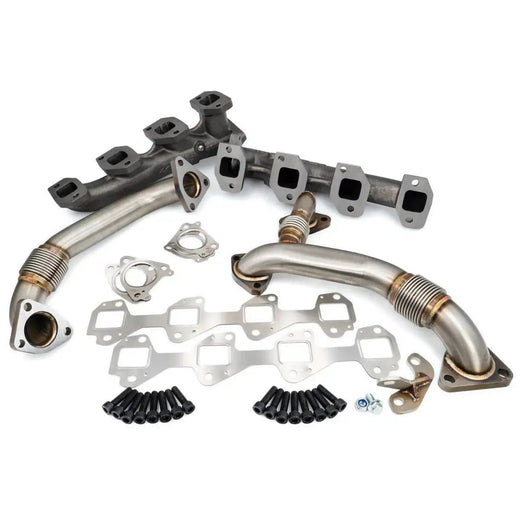 PPE 116111400 High-Flow Exhaust Manifolds with Up-Pipes (2004.5-2005 Duramax)