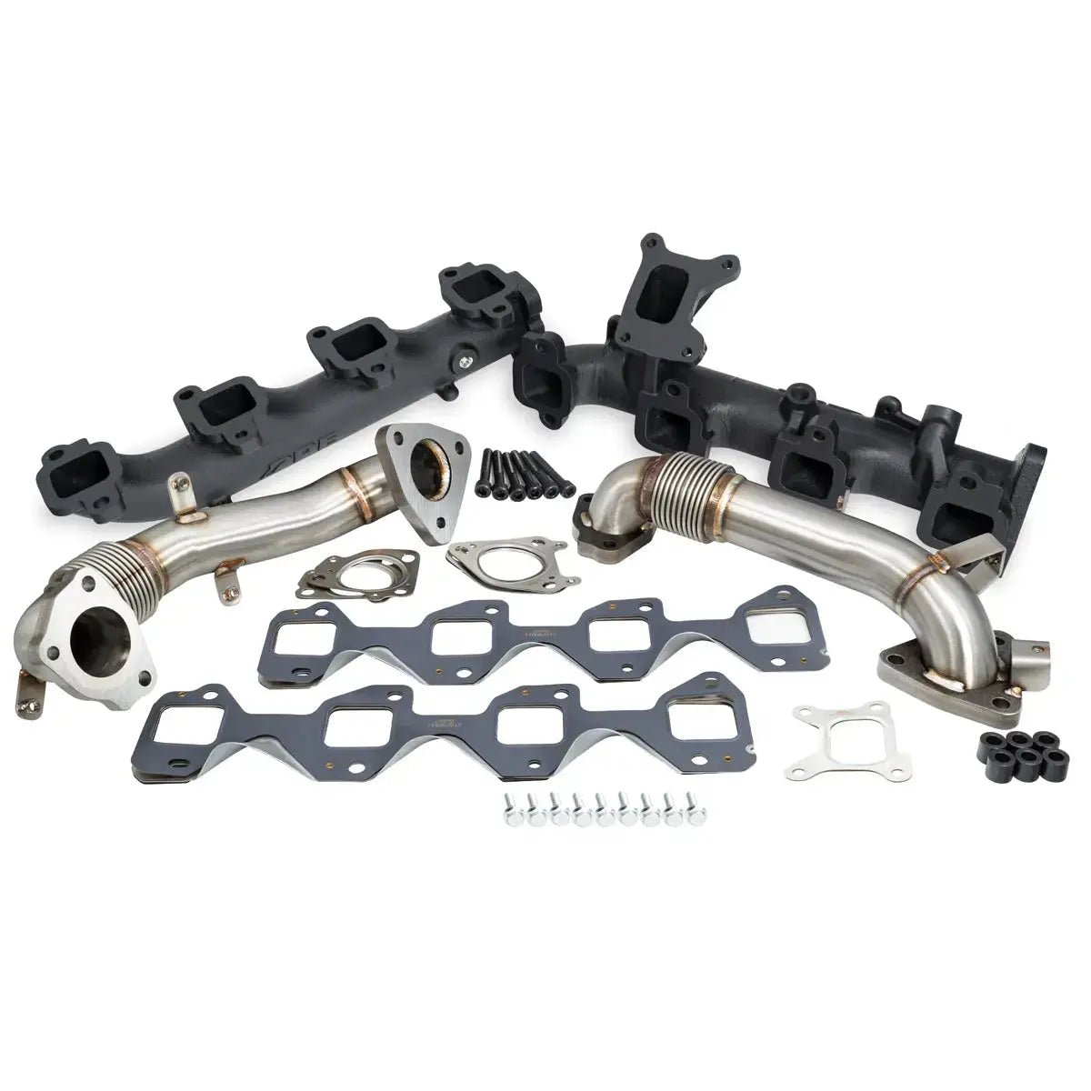 PPE 116112500 High - Flow Exhaust Manifolds With Up - Pipes (2017 - 2026 Duramax) - Southern Diesel Supply