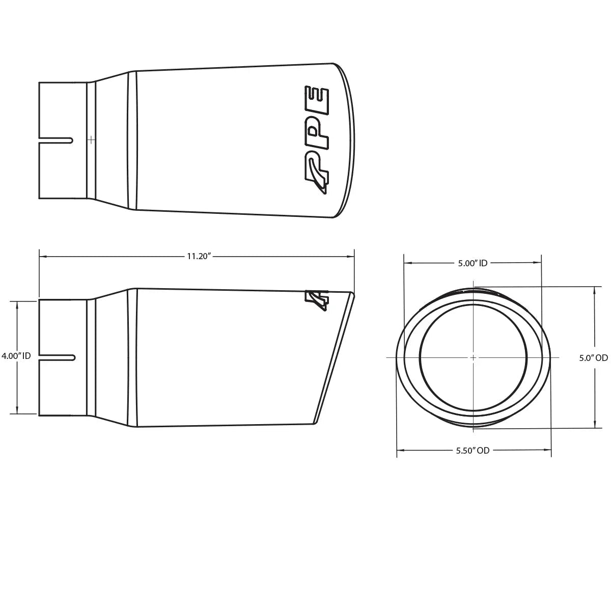 PPE 117020000 4" Stainless Steel Exhaust Tip (2007.5 - 2010 Duramax) - Southern Diesel Supply