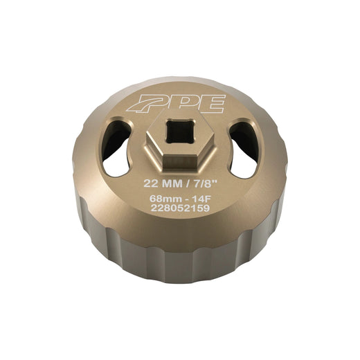 PPE 228052159 Billet Aluminum Trans Fluid Filter Socket (68mm/14-Flute) (2007.5-2024 6.7L Cummins)
