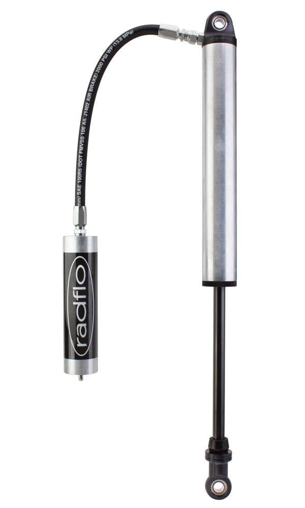 Radflo Off Road 3.0 Inch Smooth Body 16 Inch Travel W/ 1 Inch Shaft 90 Deg Fitting Remote Reservoir Radflo Suspension - Southern Diesel Supply