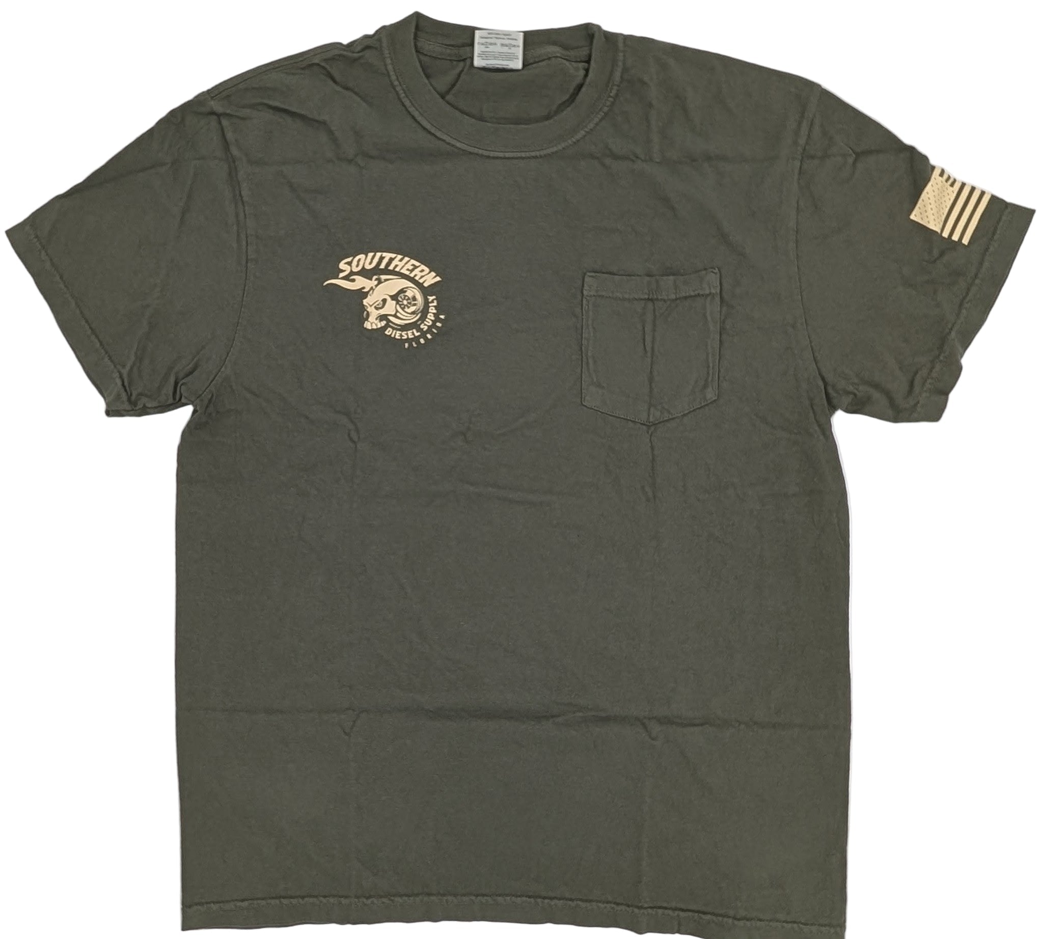 Southern Diesel Supply | Sage & Tan Pocket Tee | Diesel Truck Part - Southern Diesel Supply