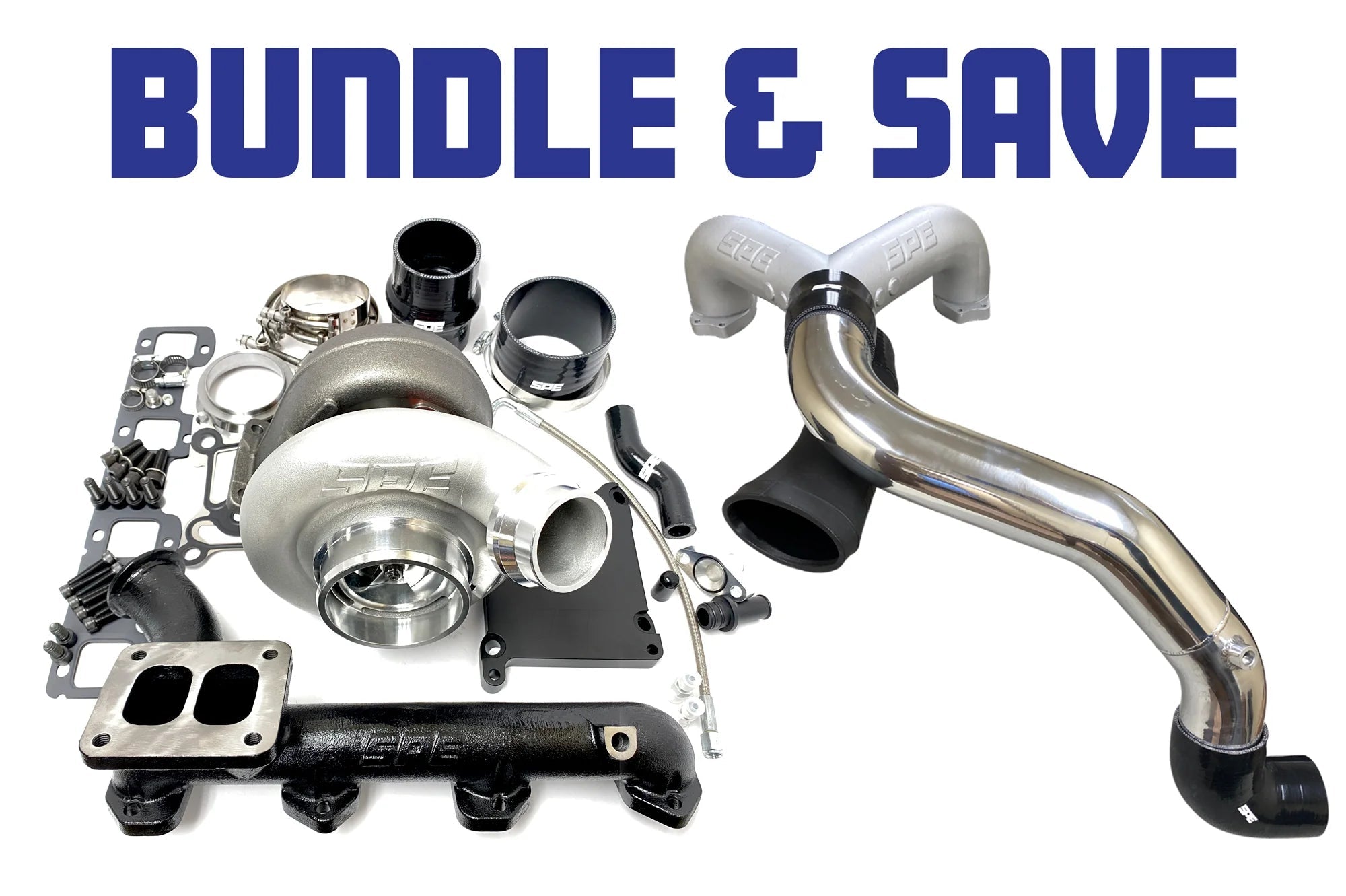 SPE Motorsport Emperor Turbo & Intake Piping Kit Ultimate Turbo System Bundle (2020+ Power Stroke) - Southern Diesel Supply