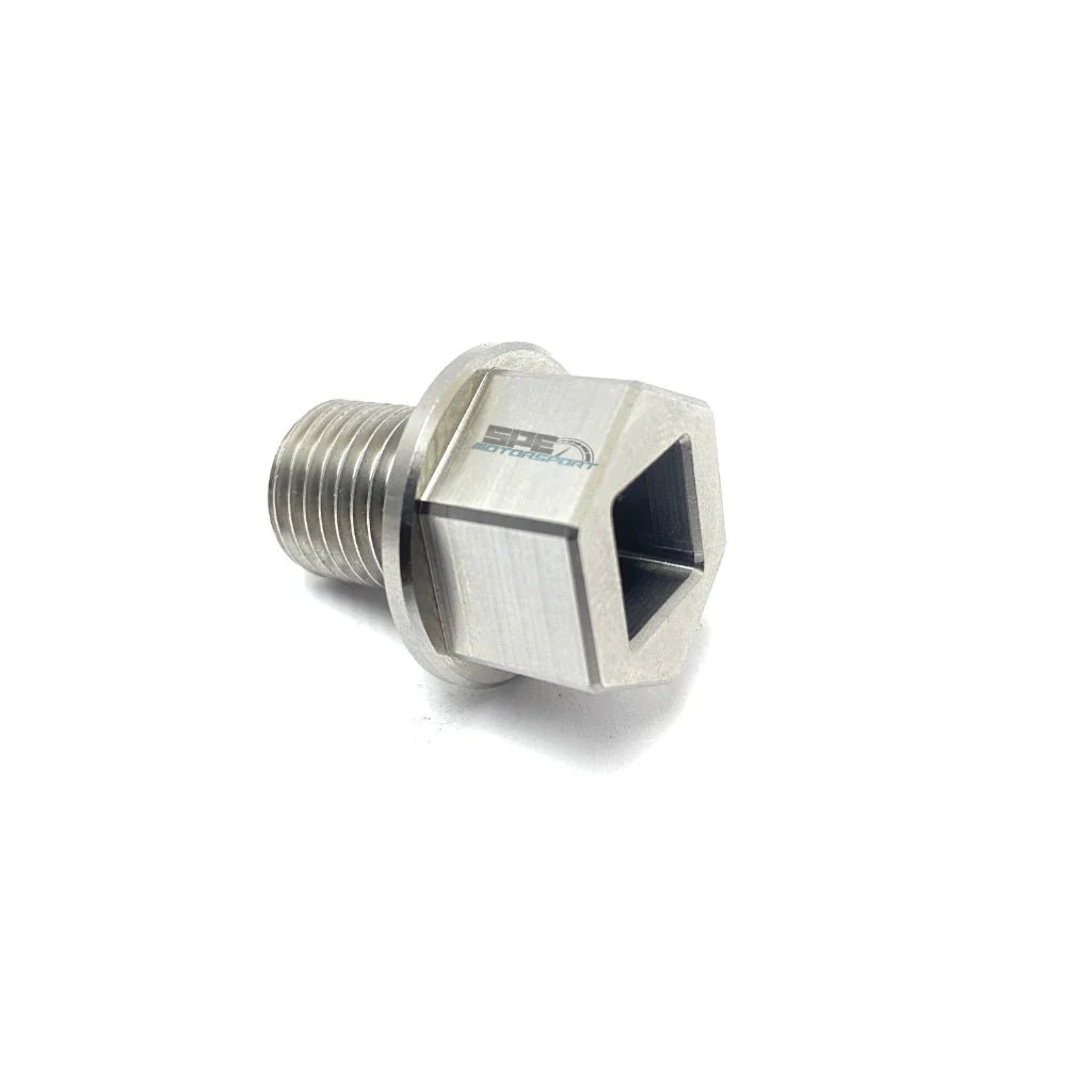 SPE Motorsport S100123 Billet Stainless Steel Oil Drain Plug (2012 - 2025 Power Stroke) - Southern Diesel Supply