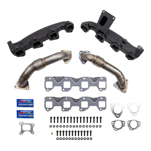 WCFab WCF100226 Billet Exhaust Manifold & 2" Stainless Up Pipe Kit (2017-2025 Duramax)