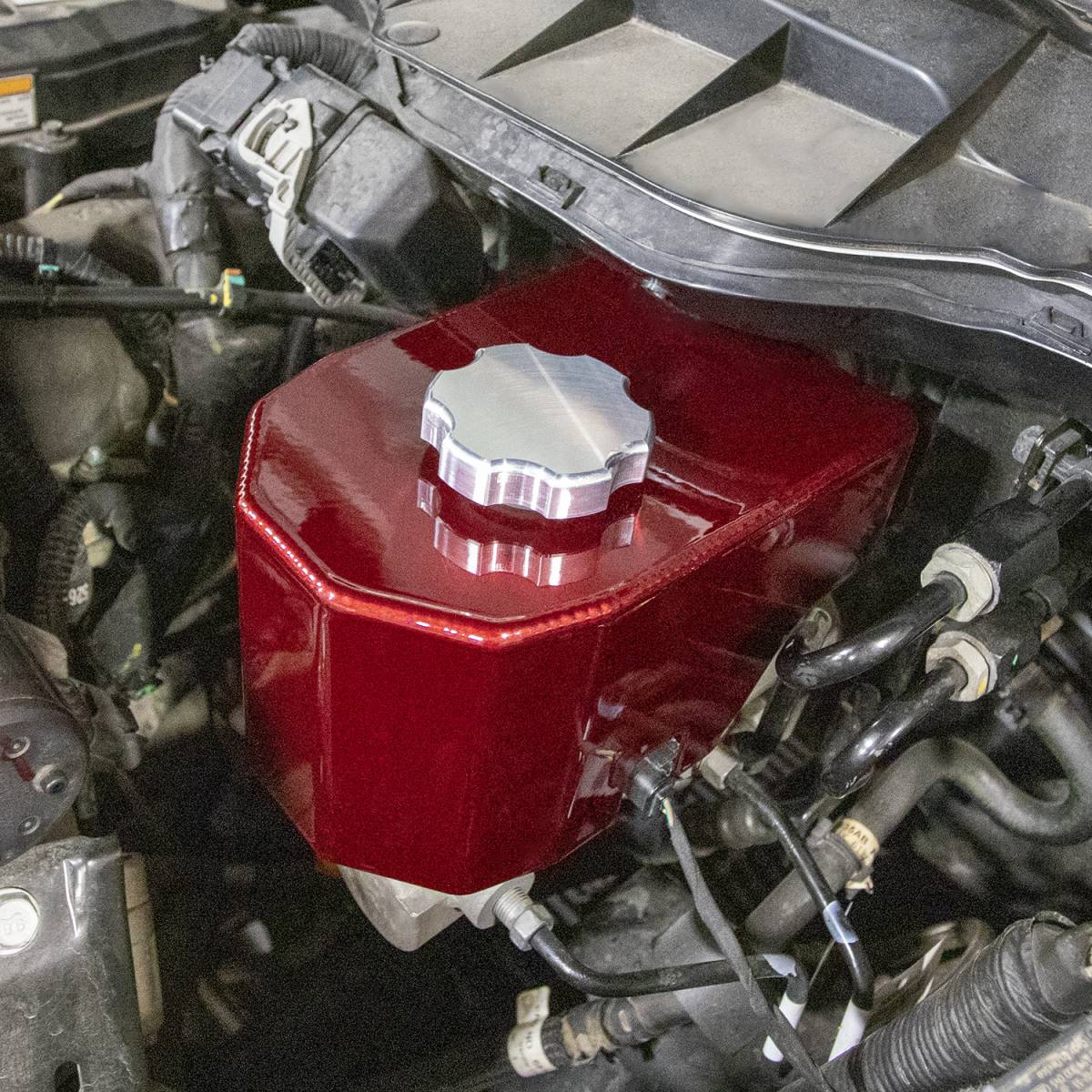 WCFab WCF100257 5.9L And 6.7L Cummins Billet Aluminum Brake Master Cylinder Cap, Clear Anodized - Southern Diesel Supply
