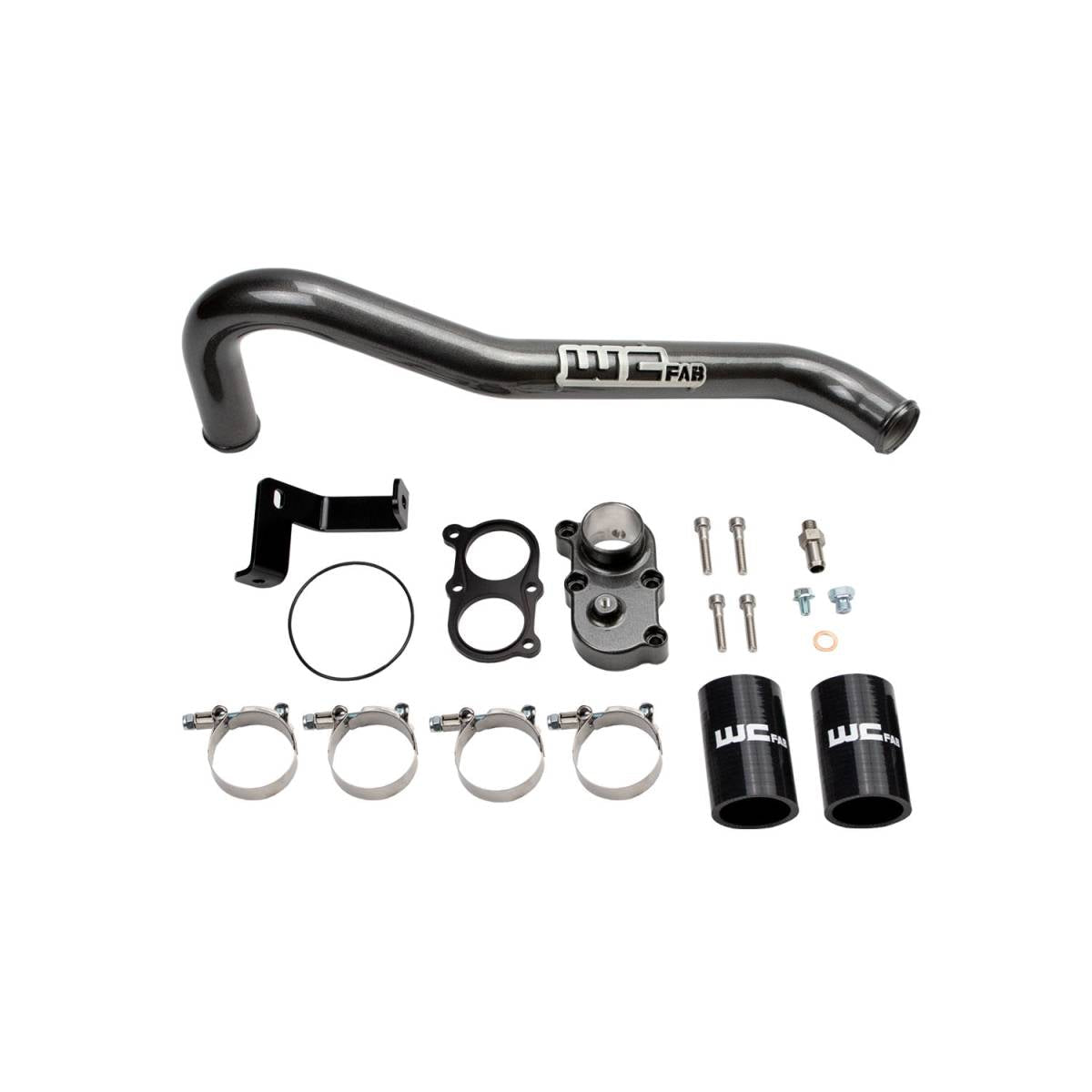 WCFab WCF100420 LBZ/LMM Duramax Top Outlet Billet Thermostat Housing And Upper Coolant Pipe Kit - Southern Diesel Supply