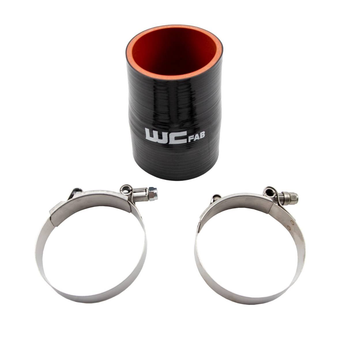 WCFab WCF207 - 103 2.75" X 3" ID Straight Reducer 4.5" Long Silicone Boot And Clamp Kit - Southern Diesel Supply