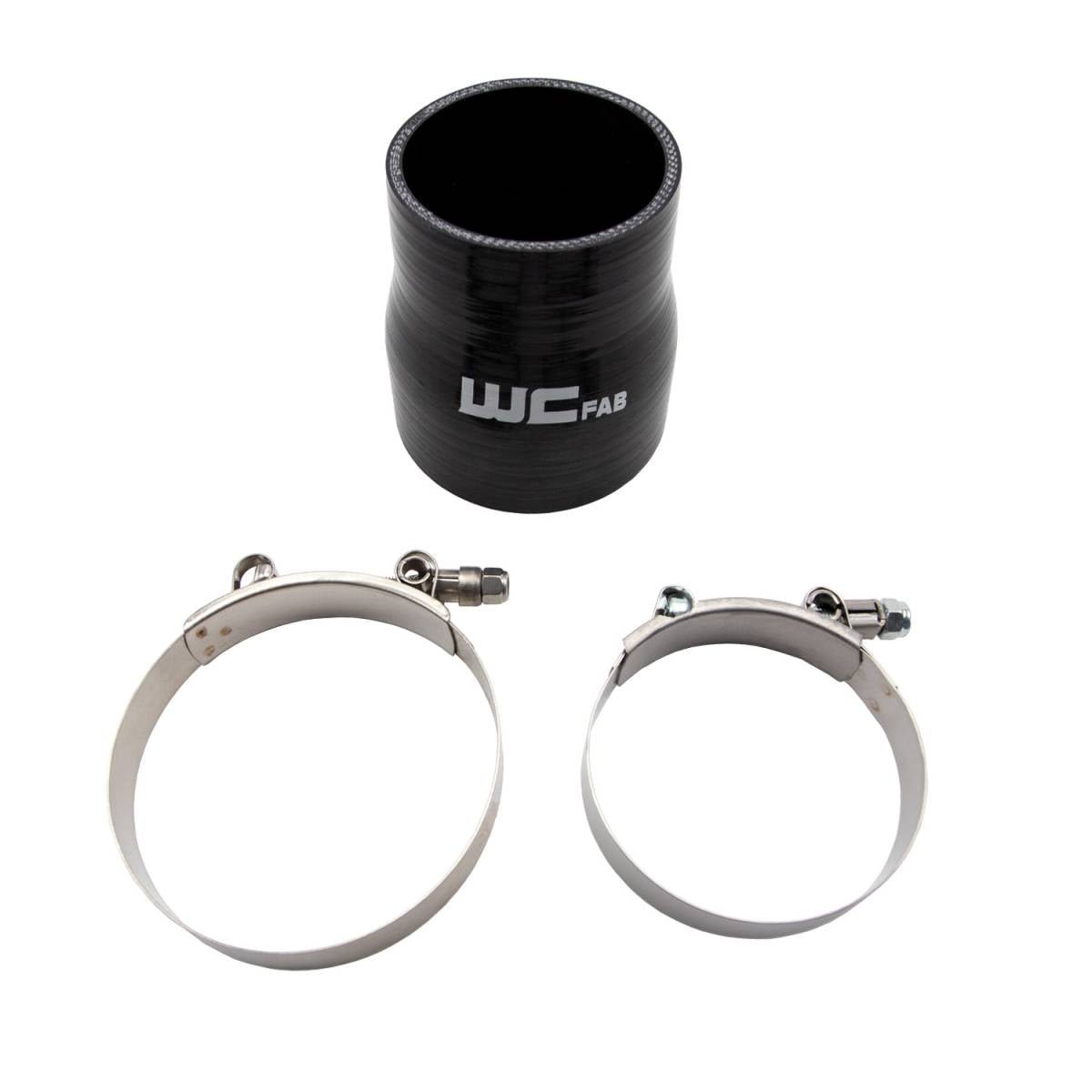 WCFab WCF207 - 115 3" X 3.5" ID Straight Reducer X 4" Long Silicone Boot And Clamp Kit - Southern Diesel Supply