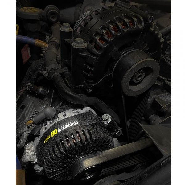 XDP XD358 HD High Output Secondary Alternator Wrinkle Black (2003 - 2007 Power Stroke) - Southern Diesel Supply